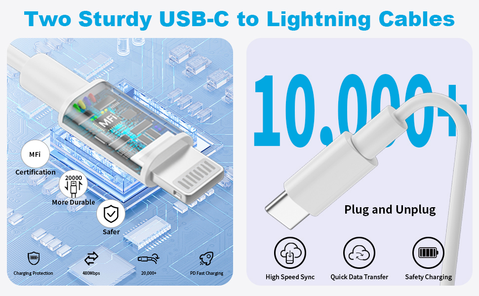 USB C to Lightning Long Cable