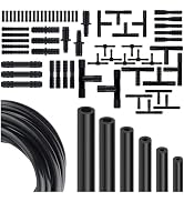Multipurpose Vacuum Line Kit,6PCS 5Ft Vacuum Hose Automotive+64PCS Vacuum Line Connectors,Max 130...