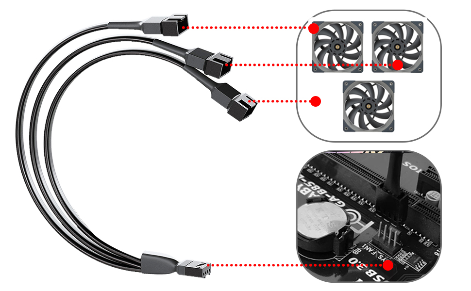 Motherboard 4pin connector universal