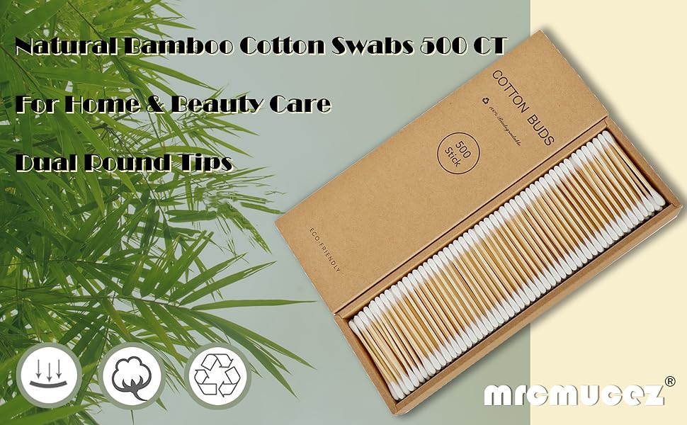 Natural bamboo cotton swab