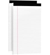Legal Pads 8.5 x 14 White Wide Ruled, 2 Pack Legal Note Pads 8.5 x 14 Notepad, Lined Paper Pads 8...