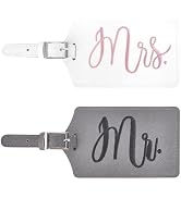 Wedding Gifts Mr and Mrs Luggage Tags Gifts Tags Bridal Shower Gifts Honeymoon Vacation Travel Es...