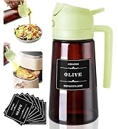 Arsatbs olive oil dispenser 2 in 1 oil sprayer for cooking 16oz/470ml kitchen gadgets for Air Fry...