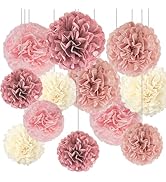 CC wonderland zone Boho Party Decoration,12pcs Blush Pink, Dusty Rose, Mauve, Cream Tissue Paper ...