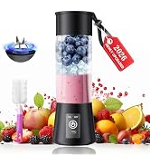 2026 Newly Upgraded Portable Smoothie Blender - Personal Travel Blender | Small Blender 13 Oz Jui...