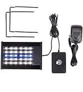 REPTI ZOO Terrarium Light Day and Night Mode Reptile LED Light Hood for Reptile Terrarium White L...