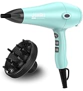 1875w Professional Tourmaline Hair Dryer,Negative Ionic Salon Hair Blow Dryer,DC Motor Light Weig...