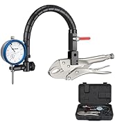 HDLNKAK Disc and Rotor/Ball Joint Gage Set, 0-1'' Dial Indicator 0.001'' (Blue) and 360 Deg Flexi...