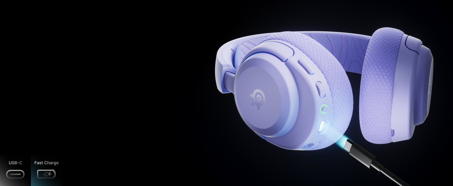 Headset with charging cable