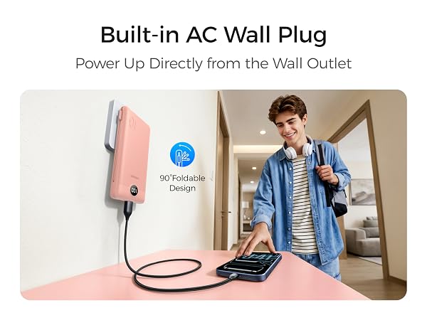 portable charger with built in cable