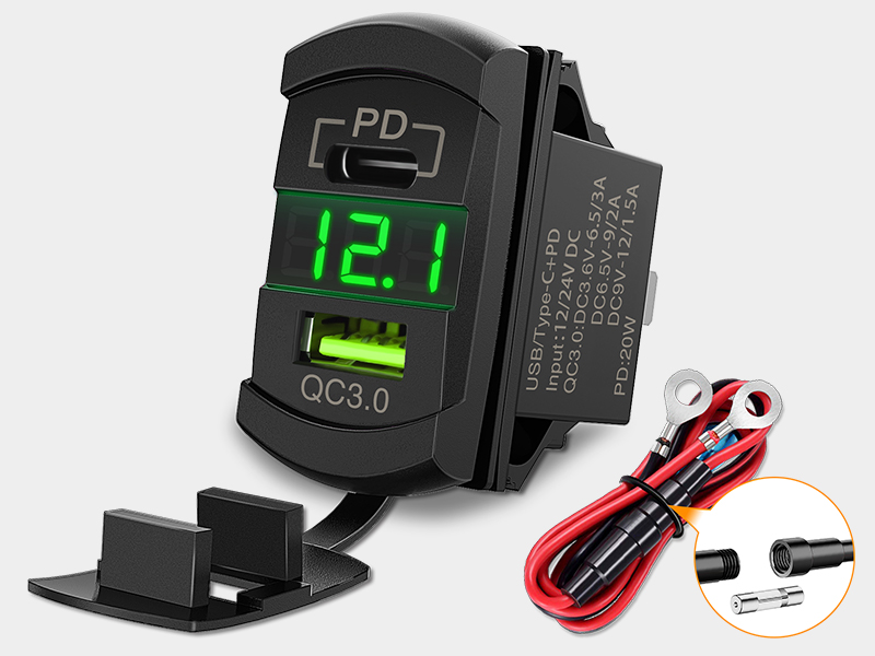 rocker switch style USB charger
