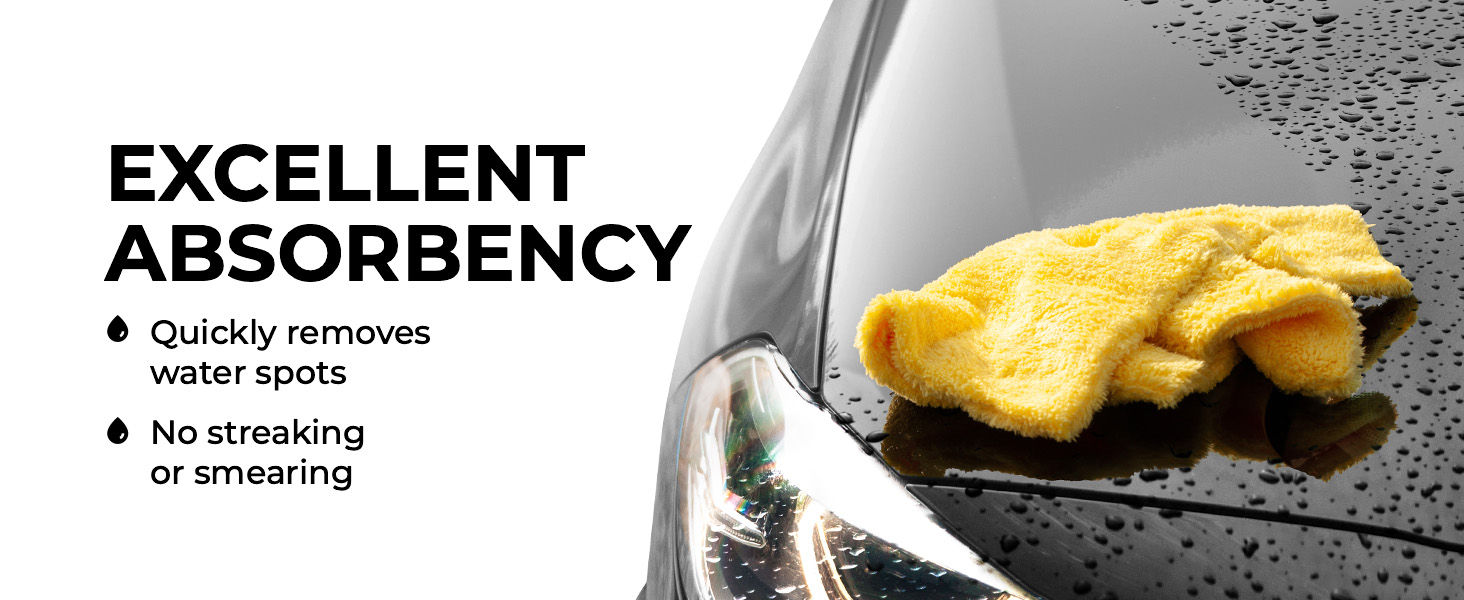 Super Soft Drying Edgeless Microfiber Towels for Cars Detailing Buffing