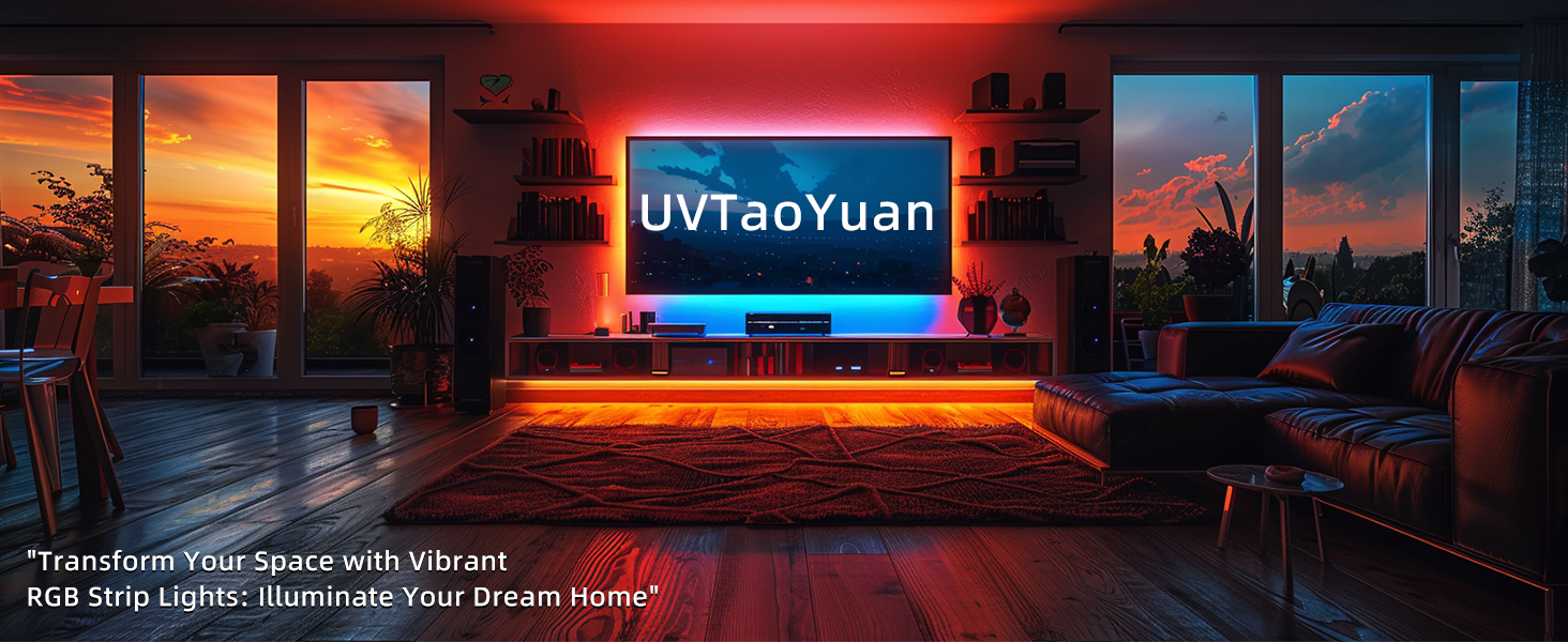 UVTaoYuan RGB Strip Lights illuminate Your Dream Home