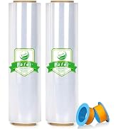 PAFEI 18" x 1500' Plastic Stretch/Shrink Wrap Roll - 80 Gauge Industrial Shrink Wrap for Moving, ...