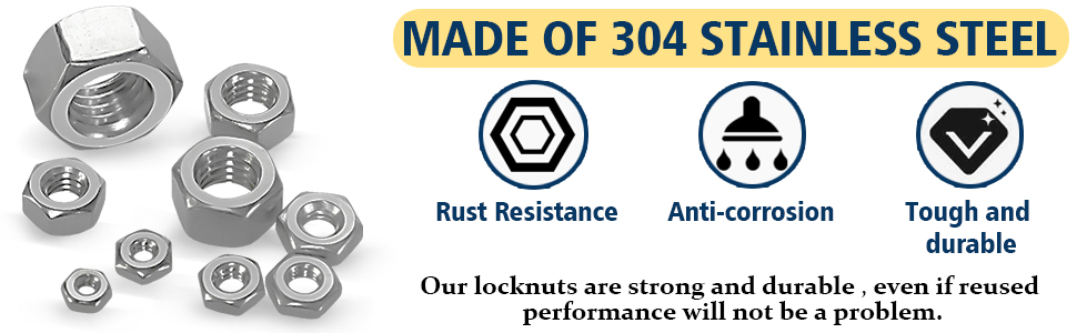 sae stainless steel nut assortment sets