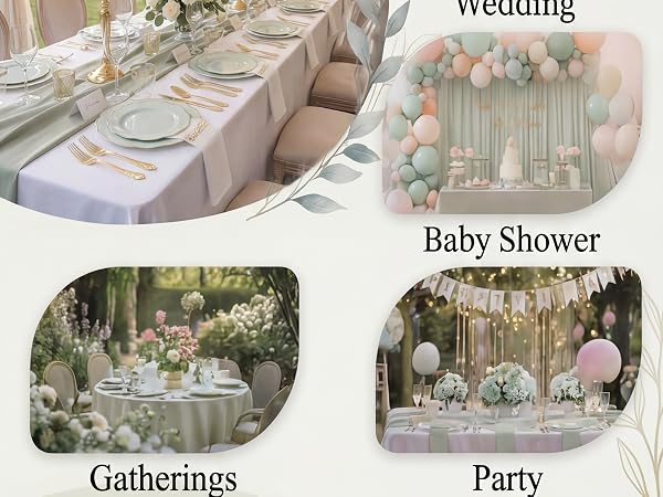 sage green plastic plates