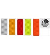 PHIXBEAR Super Reflection Reflective Stickers Magnet for Car, Made of 3M DG3, 10 Pcs White Yellow...