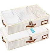 OrganiHaus Under Bed Storage Containers, Bedroom Storage and Organization Bins, Clothes Organizer...