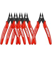 HongWay 5pcs Wire Cutters, Micro Flush Cutters with Spring, Wire Cutting Pliers, Wire Snips for E...