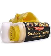 Premium Chamois Cloth for Car Drying - 26”x17” - Super Absorbent Reusable Shammy Towel for Car + ...