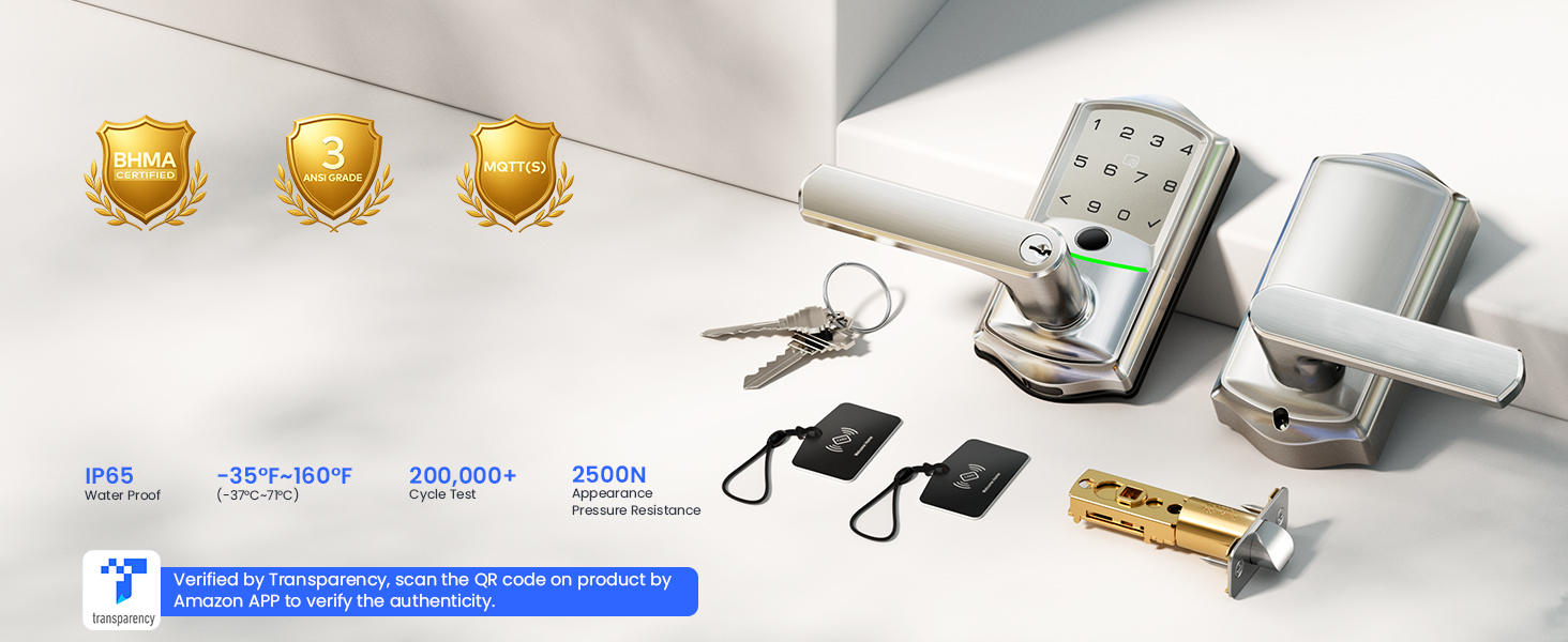 keypad door lock with handle