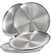 Sumerflos 304 (18/8) Stainless Steel Dinner Plates, 10