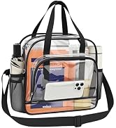 Paxiland Clear Bag for Stadium Events 12x6x12, Clear Tote Bag with Front Pocket and Detachable St...