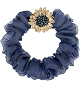 SHE'S FREE STYLE JUST FOR YOU Handmade Van Gogh Sunflower Beaded Crystal Hair Ties no damage, Ele...