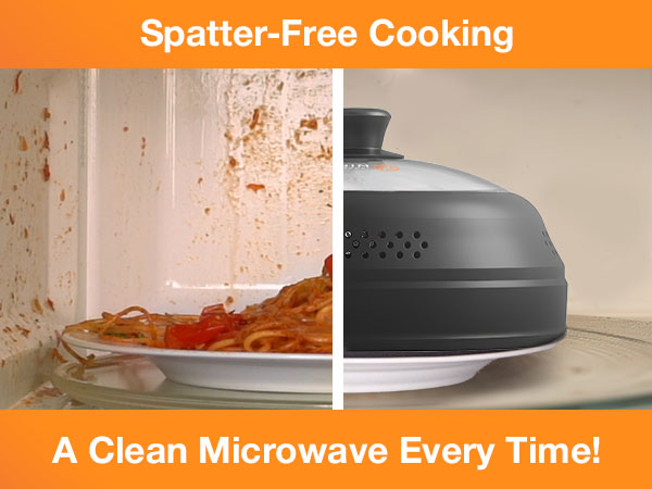 Microwave Silicon and Glass Splatter Cover