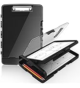 Sooez Original Clipboard with Storage & Pen Holder, Heavy Duty Clip Boards | Dual Compartment, Cl...