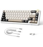 ATTACK SHARK X66 60% Wireless Mechanical Gaming Keyboard with Volume Knob, Gasket Hot Swappable C...