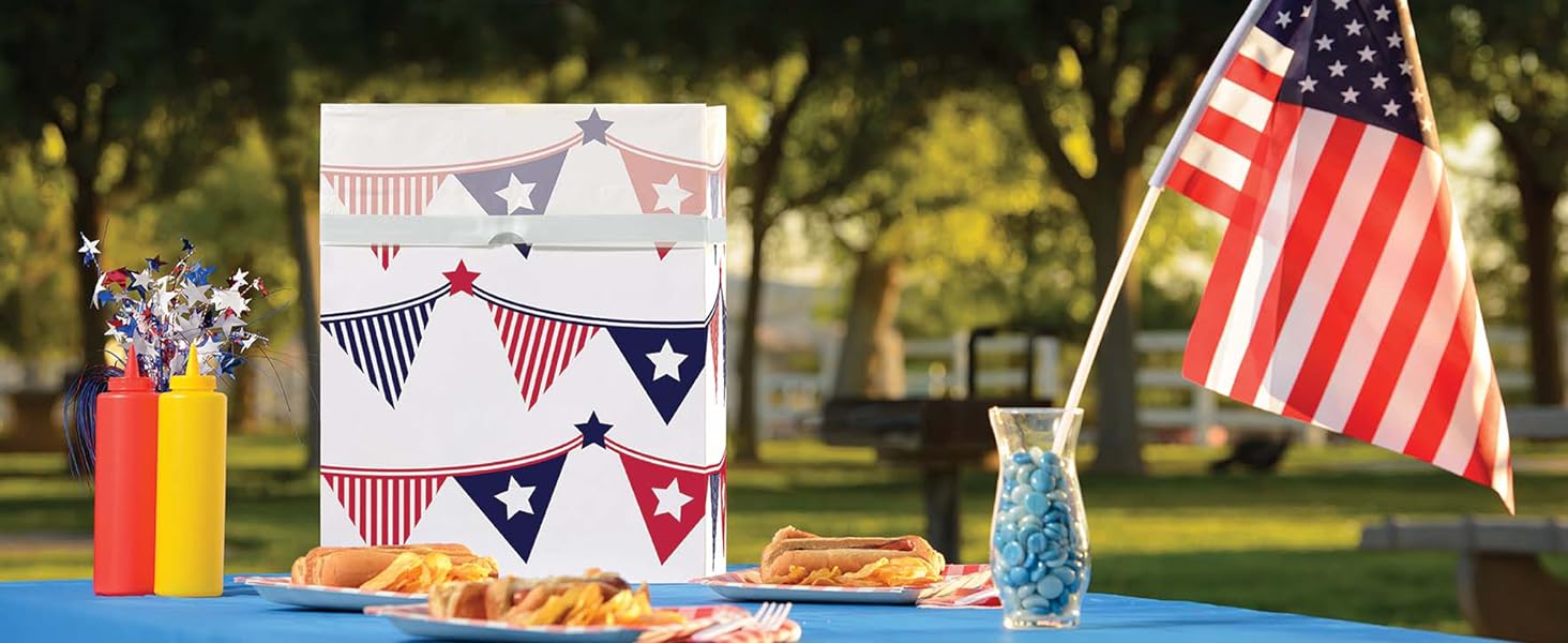 13 Gallon Clean Cubes July 4th USA Pattern