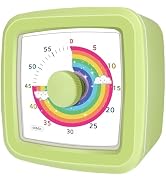 Noubnea Visual Timer for Kids 60 Minute Countdown Clock – Silent Cube Timer with Rainbow Cloud De...