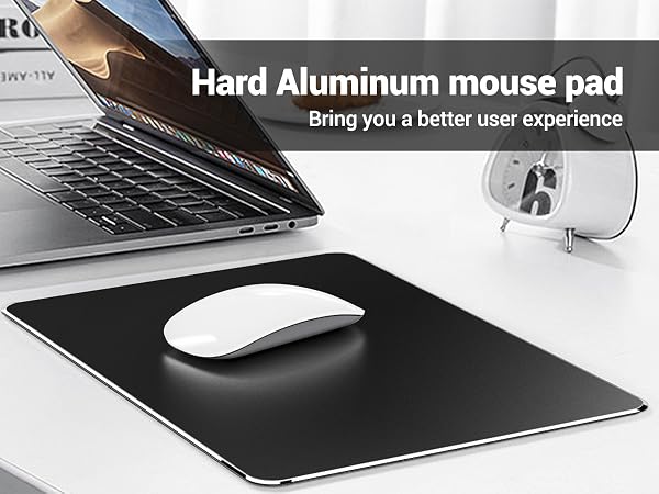 apple mouse pad hard metal mac aluminum magic glass mouse pad imac grey modern gray silver laser