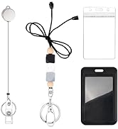 Colorful ID Badge Holder with Silicone Beads Lanyard Set,Cute Teacher Breakaway Lanyard for Keys ...