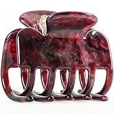 MAORULU Medium Acetate Hair Clip, 2.2 Inch Premium durable Claw Clips for Thin to Medium Hair (Wi...