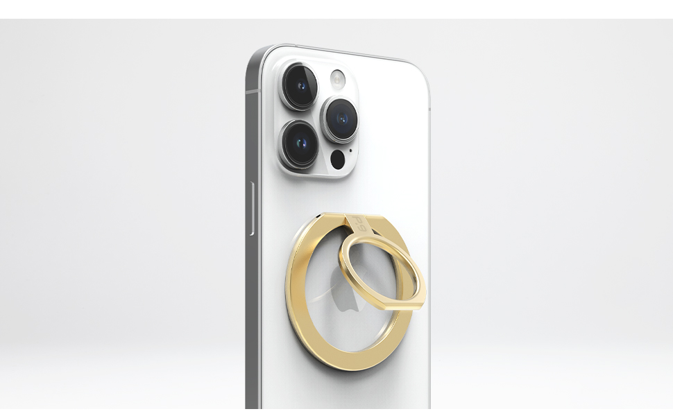 PureGear Magnetic Phone Grip, Magnetic Phone Ring Stand for iPhone 15, 15 Pro, 15 Pro Max, 14