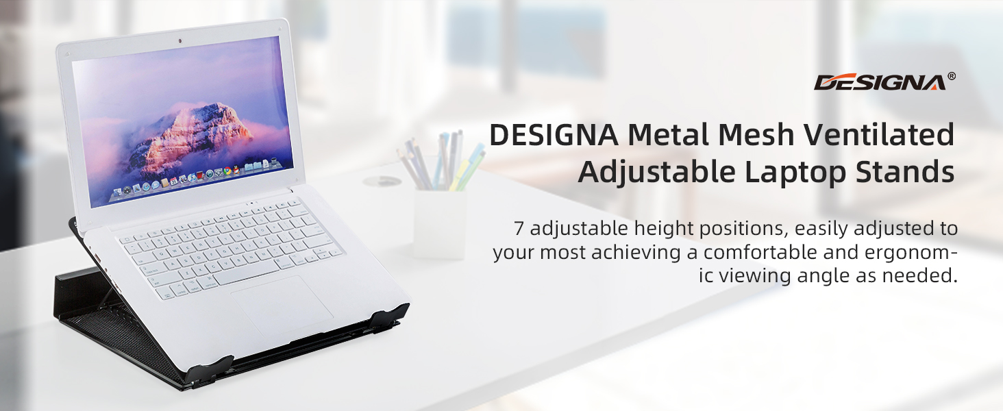 Metal Mesh Ventilated Adjustable Laptop Stands