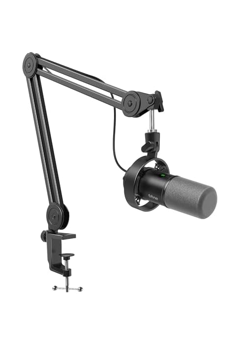 FIFINE AmpliTank K688T Dynamic Microphone Set, Podcast XLR/USB Mic | Studio Streaming Mic with He...