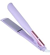 Flat Iron Hair Straightener with Double Ceramic Plates, 4 Heat Settings, Automatic Shut Off, Extr...
