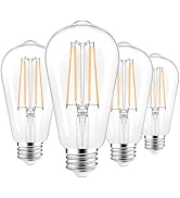 PARTPHONER LED Light Bulbs Dimmable Vintage Edison Bulb, E26 LED Bulb 60W Equivalent 720 Lumens, ...