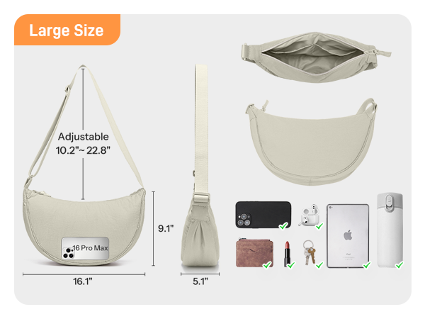 Large size Crescent bag