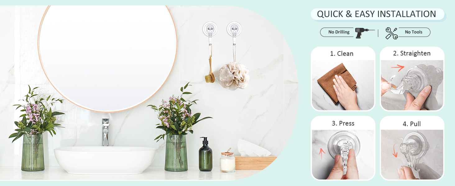 shower suction cup hooks