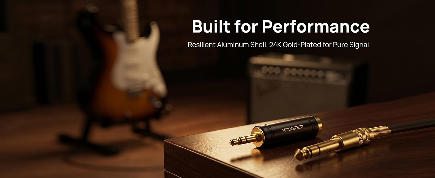 3.5mm to 1/4'' Stereo Audio Adapter, 3.5mm to 1/4'' (6.35mm) Headphone Adapter