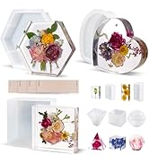 LET'S RESIN 8Pcs Resin Molds Silicone,Deep Epoxy Resin Molds for Flower Bouquet Preservation,Larg...