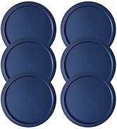 Replacement Lid for Pyrex 6 or 7 Cup Storage Plastic Cover Bowl Dish 7402-PC Blue (6-Pack)