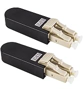 Eardion 2pcs LC/UPC Loopback Adapter, LC Multimode 62.5/125 Tester Adapter, LC/UPC Interface Circ...