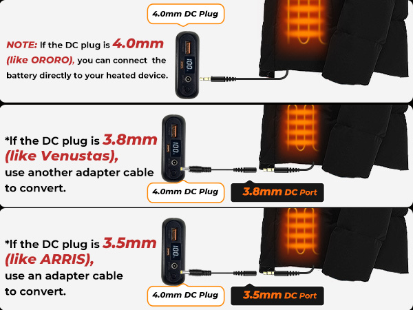 heated vest battery pack