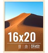 LaVie Home 16x20 Picture Frame for Wall Display, 16x20 Oak Picture Frame with HD Plexiglas, 16 x ...