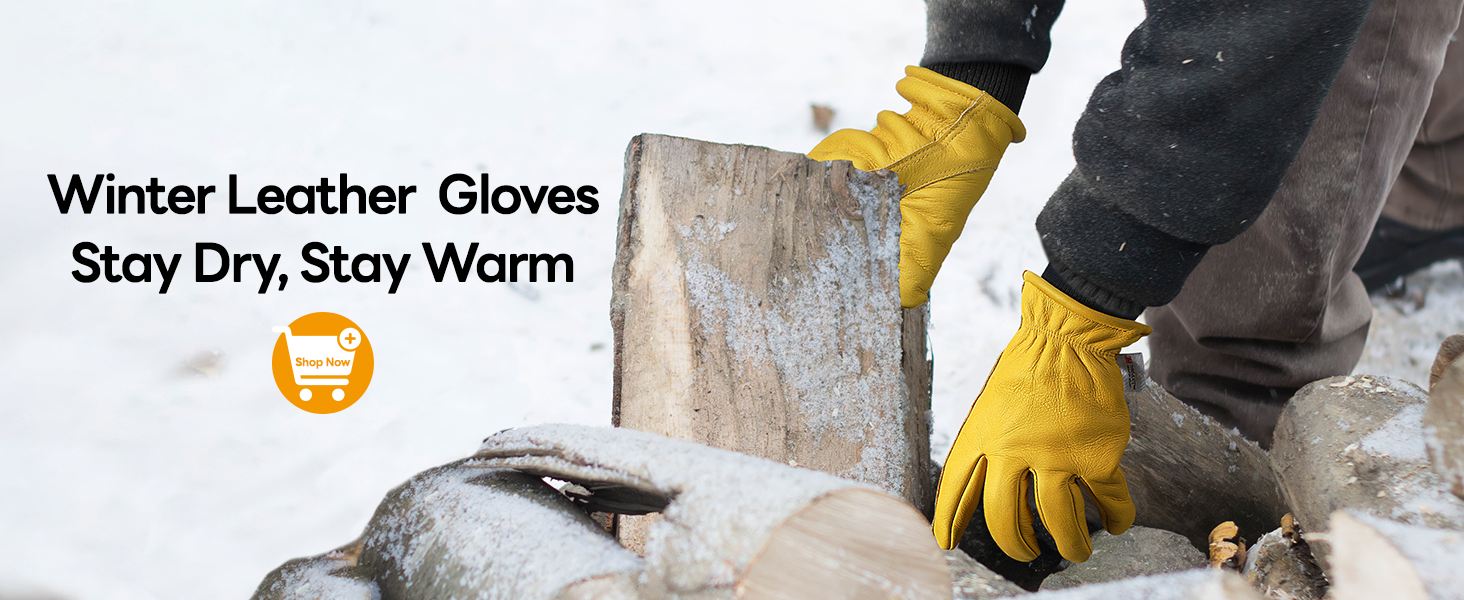 winter leather gloves for men